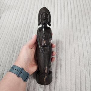 Wooden Carved statue of a woman African Native Decor T